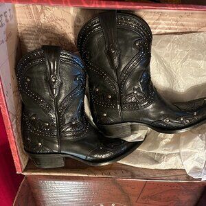 Lucchese Black Heeled Boots